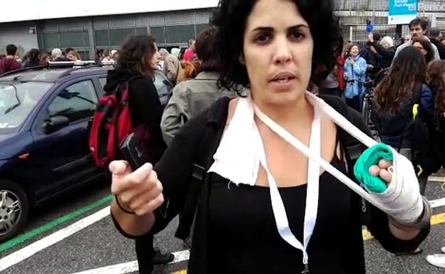 Marta T., durante el 1-O.