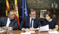 Mariano Rajoy, Juan Ignacio Zoido y Soraya Sáenz de Santamaría