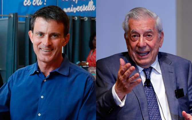 Manuel Valls y Mario Vargas Llosa