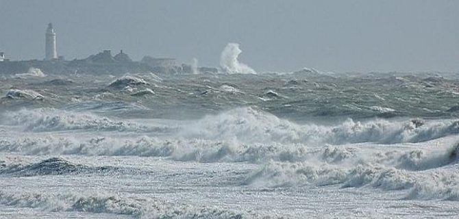 Bahía de Algeciras durante un temporal 