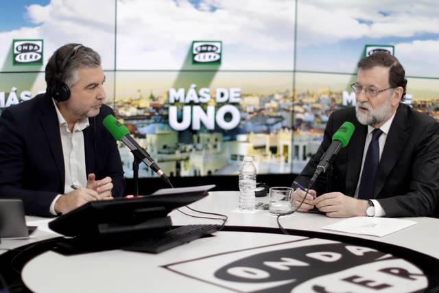 Rajoy, durante la entrevista en Onda Cero