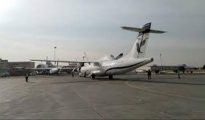 Modelo ATR, en el aeropuerto de Mehrabad, parecido al avión accidentado