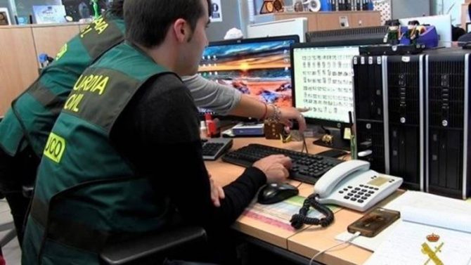 Imagen de la operación de la Guardia Civil