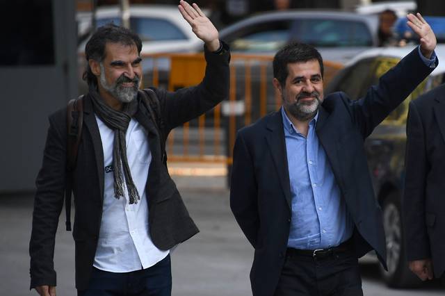 Sànchez y Cuixart, a las puertas de la Audiencia Nacional, en una foto de archivo