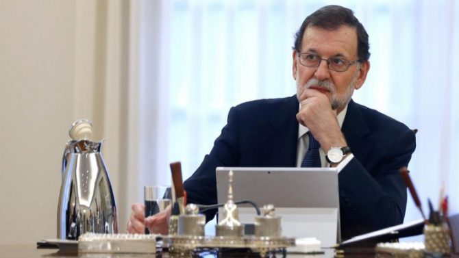 Mariano Rajoy, en el Consejo Extraordinario de Ministros.