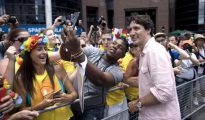Justin Trudeau en la Marcha por el Orgullo Gay en Toronto