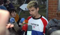 Carlos Cuadrado «Lucho» al salir de la cárcel de Burgos