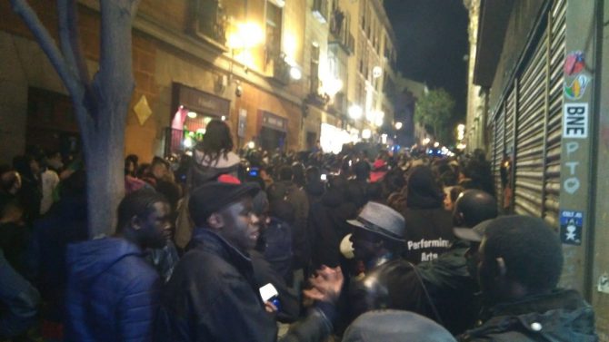 Disturbios en Lavapiés.