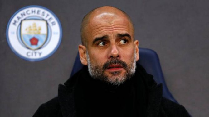 El entrendor del Manchester City Josep Guardiola