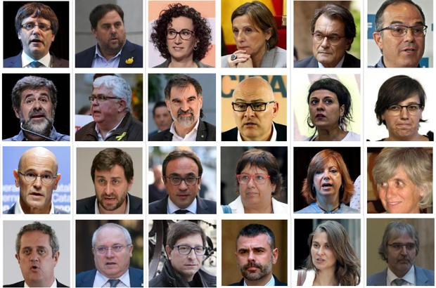 Los principales nombres implicados en el «procés»