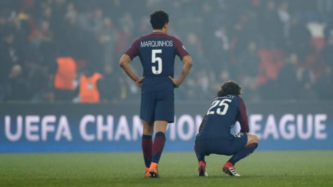 Marquinhos y Rabiot, tras el PSG-Real Madrid de Champions