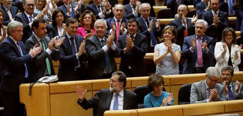 La sesión del Senado para debatir y votar el artículo 155