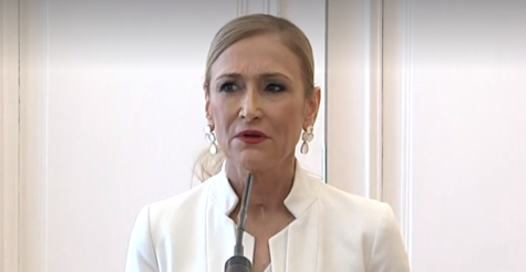 Cristina Cifuentes, en el momento de anunciar su renuncia