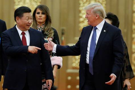 Donald Trump y el presidente chino, Xi Jinping