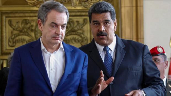 Zapatero y Maduro.