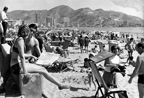 Playa de Benidorm en 1960.