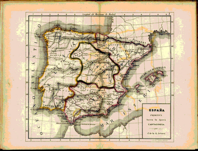 España Primitiva hasta la época Cartaginesa.