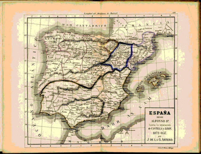 España hasta la separación de Castilla y León. 1072-1157.