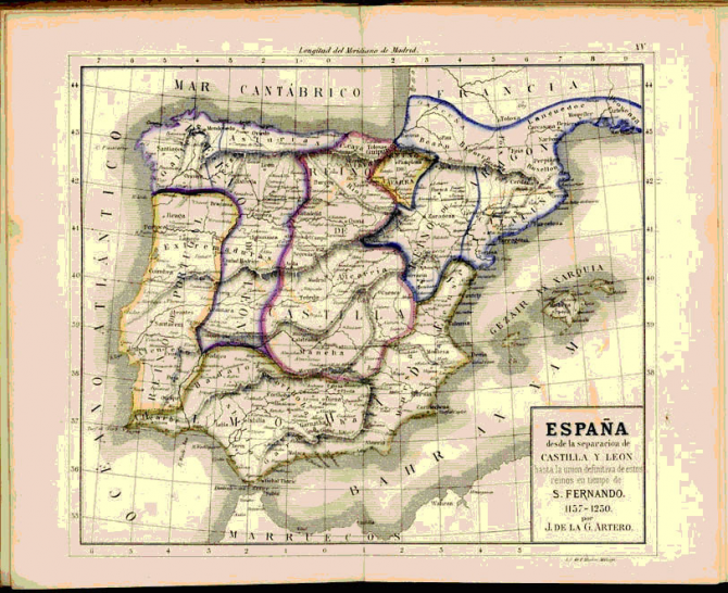 España hasta la unión de estos reinos 1157-1230.