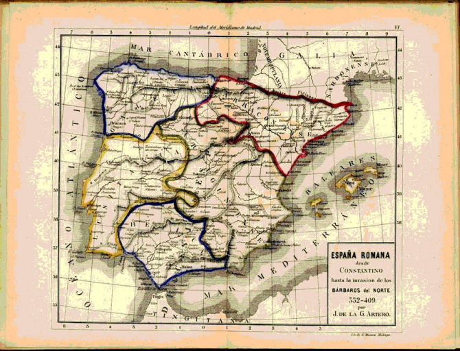 España desde Constantino hasta la invasión Bárbaros 332-409.