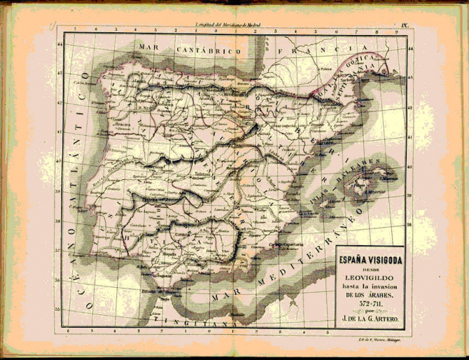 España Visigoda hasta la invasión de los Árabes. 572-711