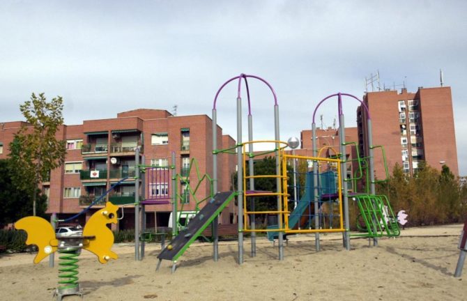 Parque infantil de la avenida Covibar, lugar donde se produjo el tiroteo. 