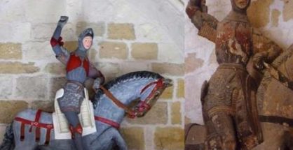 Antes y después del San Jorge de Estella/ Facebook
