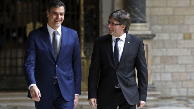 Pedro Sánchez y Carles Puigdemont (El Español)