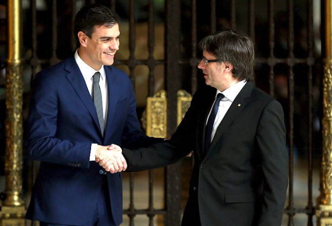 Sánchez y Puigdemont.