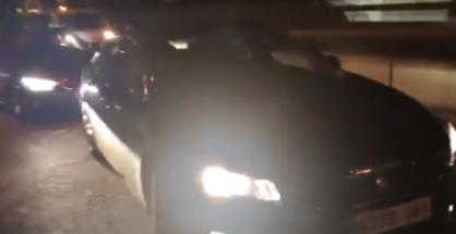 Coche en el que se encontraba el juez del Tribunal Supremo/ Twitter