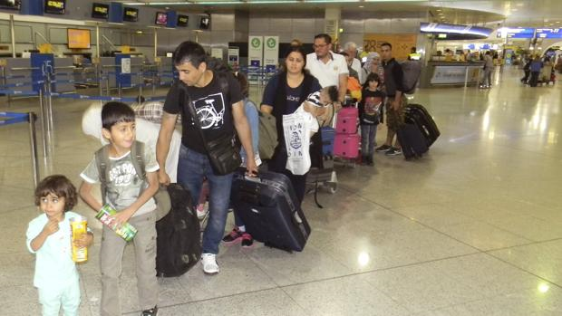 Primeros refugiados procedentes de Grecia, de origen sirio e iraquí, llegados a España en 2016