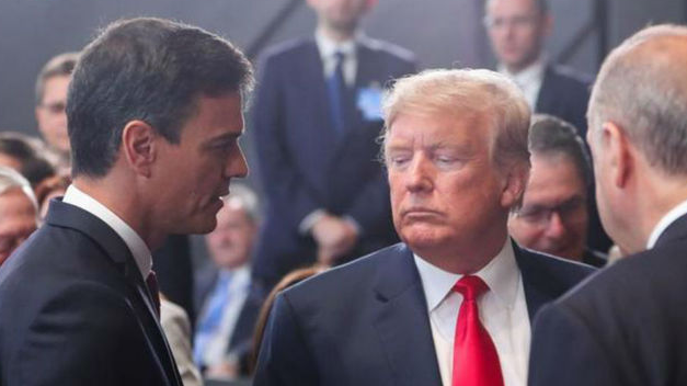 Donald Trump ningunea a Sánchez en la cumbre de la OTAN