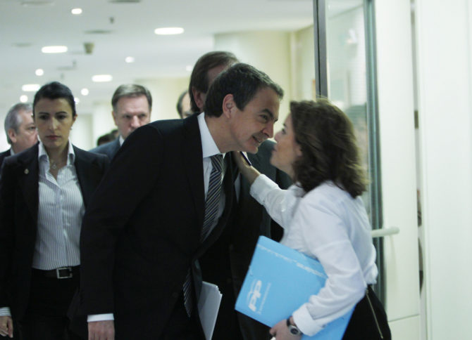 Zapatero y Soraya.