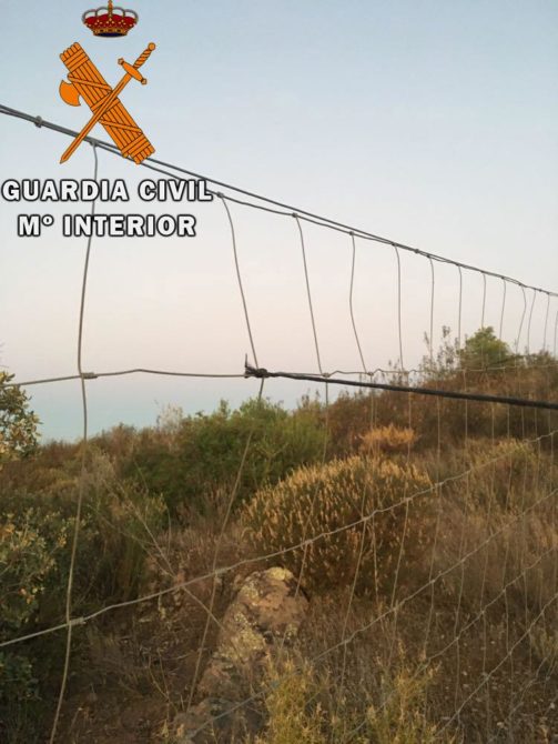 Una de las cuerdas preparadas para el ataque.