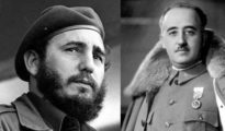 Fidel Castro y Francisco Franco.