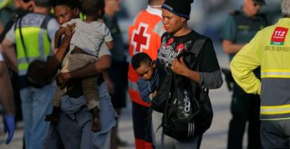 Llegada de inmigrantes a Estepona.