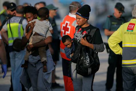 Llegada de inmigrantes a Estepona.