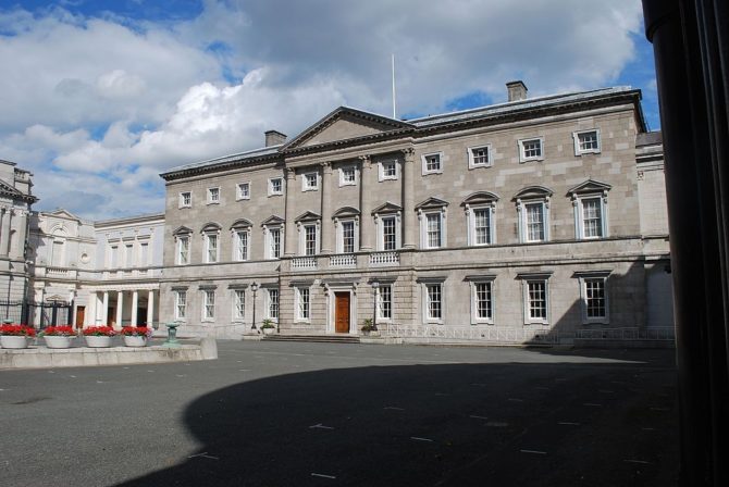 La sede del Parlamento irlandés, en Dublín.