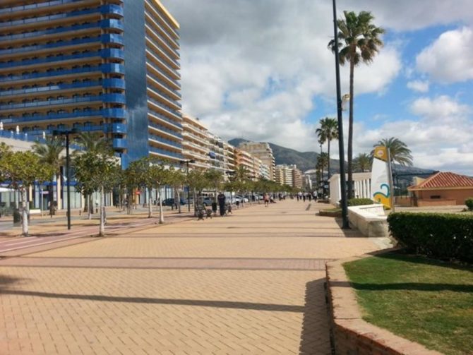 Paseo marítimo de Fuengirola, donde se produjeron los hechos.