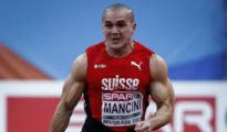 Pascal Mancini, en el Europeo en pista cubierta de 2017.