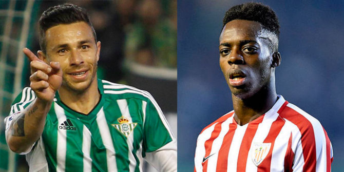 Rubén Castro (i) e Iñaki Williams (d)