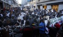 Manifestación de 'manteros' por las calles de Madrid (El Mundo)
