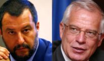 El ministro del Interior italiano, Matteo Salvini, y el de Exteriores de España, Josep Borrell.