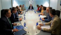 El presidente del PP, Pablo Casado, preside la reunión del comité de dirección de la formación.