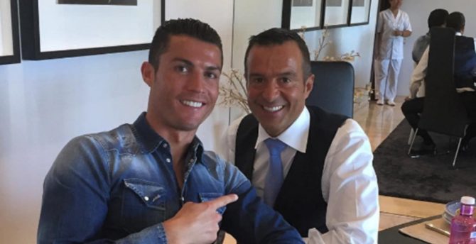 Jorge Mendes y Cristiano Ronaldo.