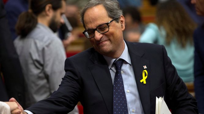 Carles Puigdemont y Quim Torra, en Bélgica