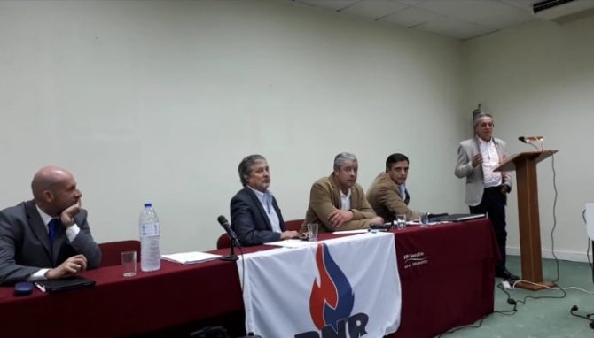 Josep Anglada, durante su conferencia en Lisboa.