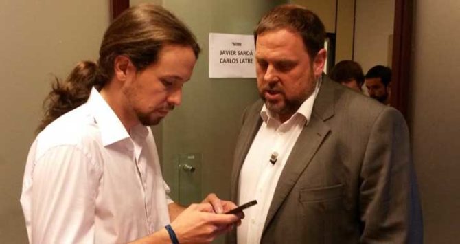 Pablo Iglesias y Oriol Junqueras
