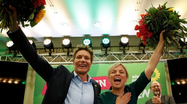 Katharina Schulze y Ludwig Hartmann, de los Verdes, celebran su ascenso