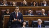 El presidente del Gobierno, Pedro Sánchez, hoy en el Congreso